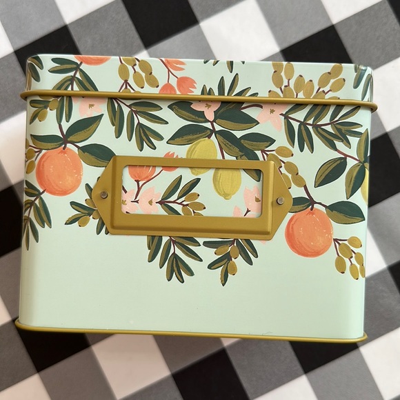 Rifle Paper Co. Kitchen Rifle Paper Company Recipe Tin In Citrus Floral Poshmark